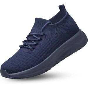 Men's Comfort Casual Running Walking Slip On  Sneakers Dark Navy Blue Shoes